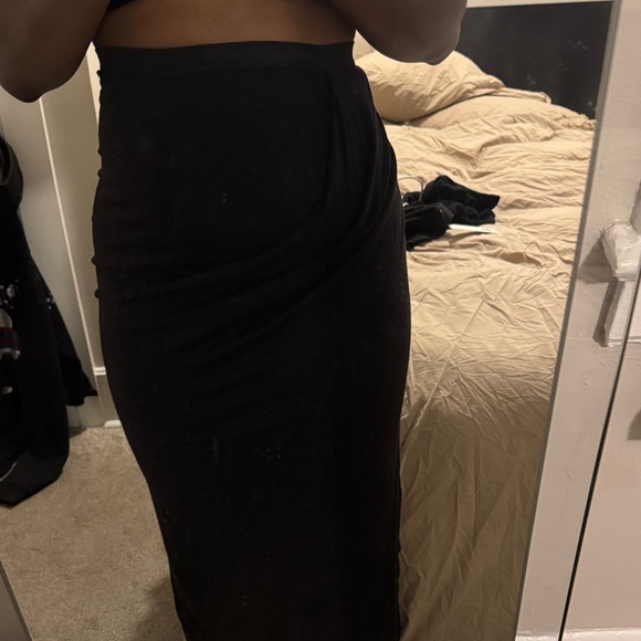 Rick Owens Black Pencil Skirt 38